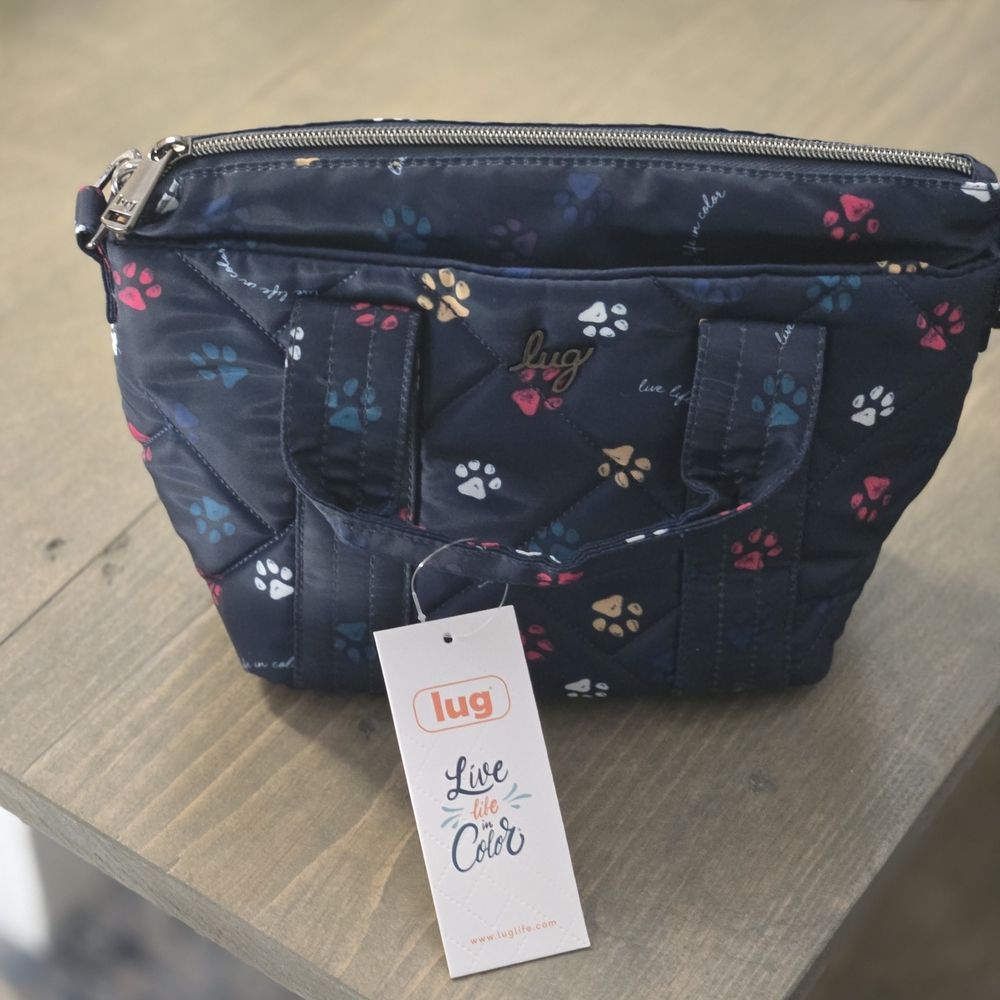 Lug Women's Dory Mini Paws Navy Tote Bag, NWT